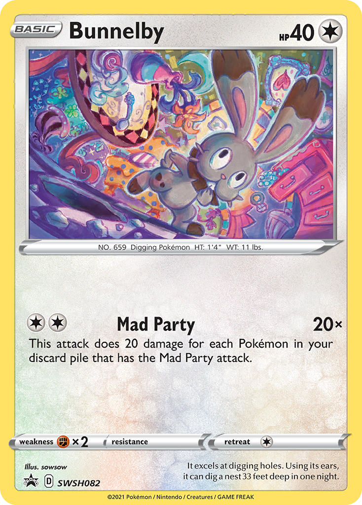 Bunnelby – SWSH Black Star Promos SWSH082 Pokémon card