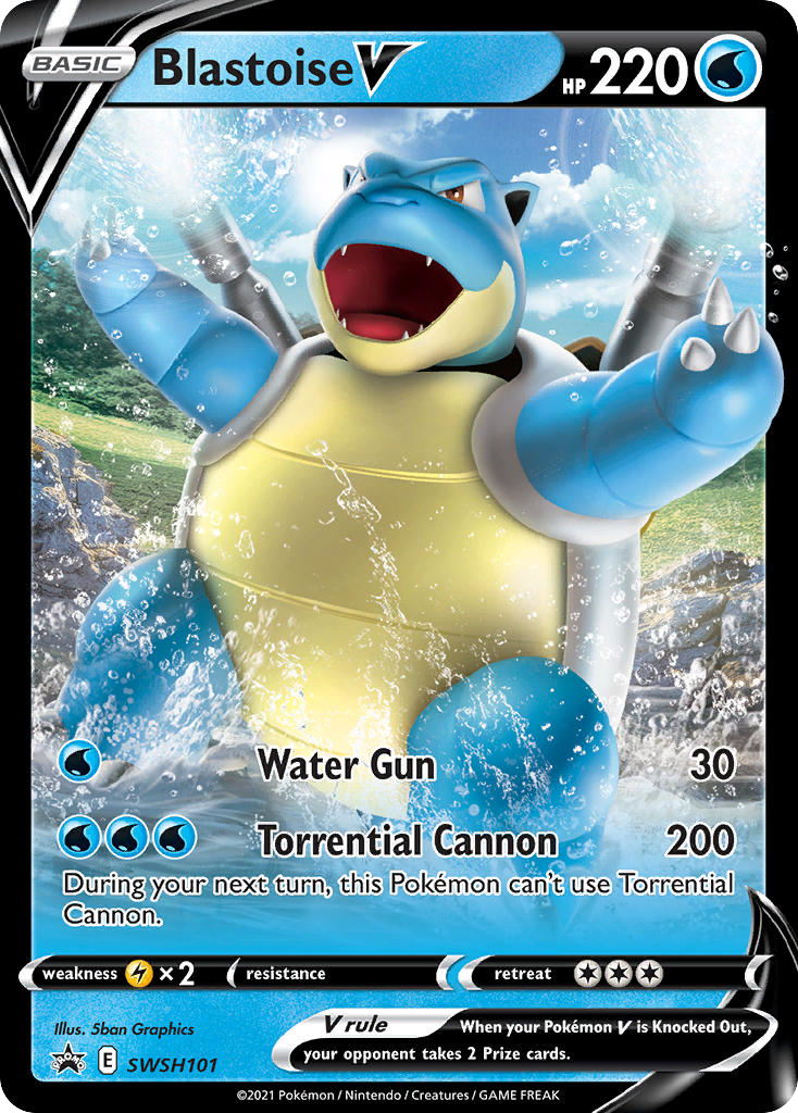 Blastoise V – SWSH Black Star Promos SWSH101 Pokémon card