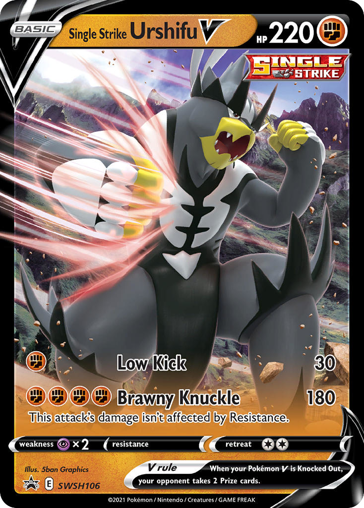 Single Strike Urshifu V – SWSH Black Star Promos SWSH106 Pokémon card
