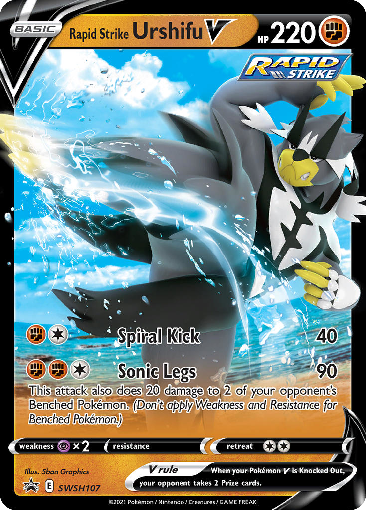 Rapid Strike Urshifu V – SWSH Black Star Promos SWSH107 Pokémon card