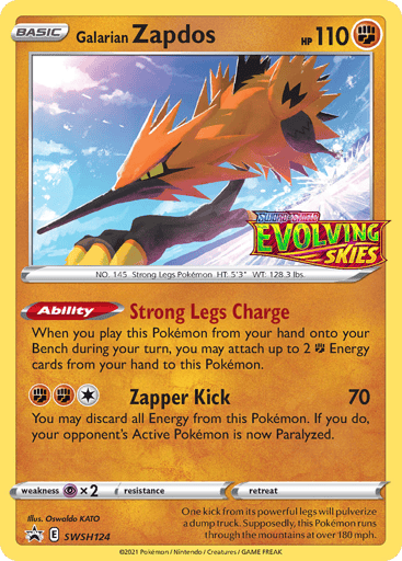 Galarian Zapdos - SWSH Black Star Promos SWSH124
