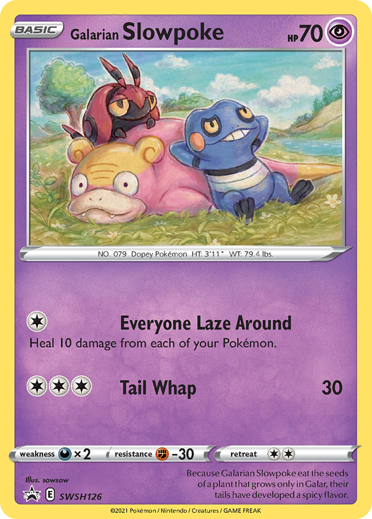Galarian Slowpoke – SWSH Black Star Promos SWSH126 Pokémon card