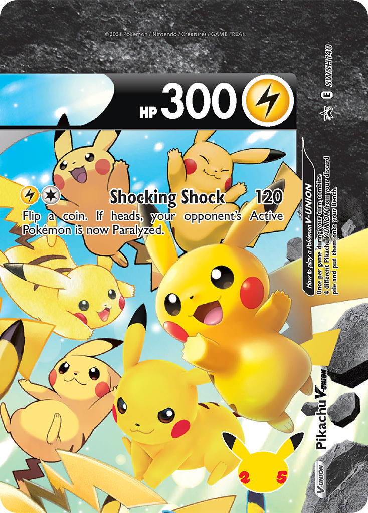 Pikachu V-UNION – SWSH Black Star Promos SWSH140 Pokémon card