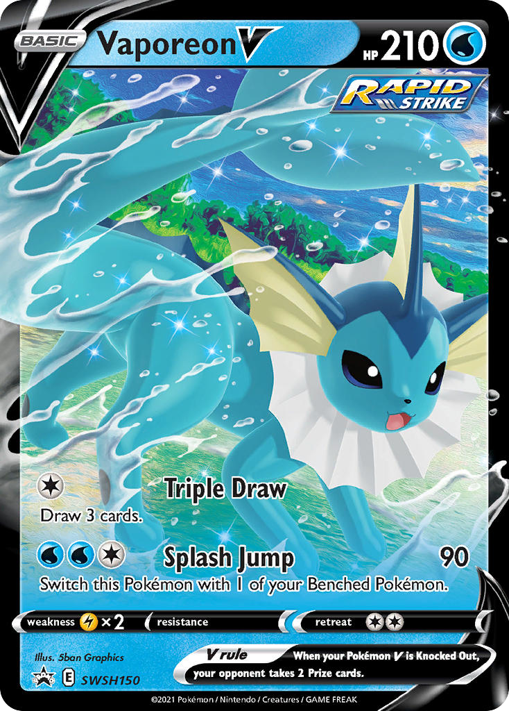 Vaporeon V – SWSH Black Star Promos SWSH150 Pokémon card
