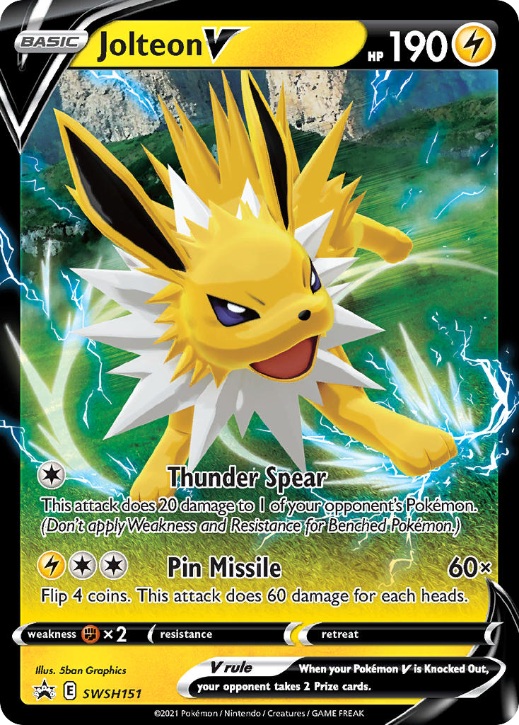 Jolteon V – SWSH Black Star Promos SWSH151 Pokémon card