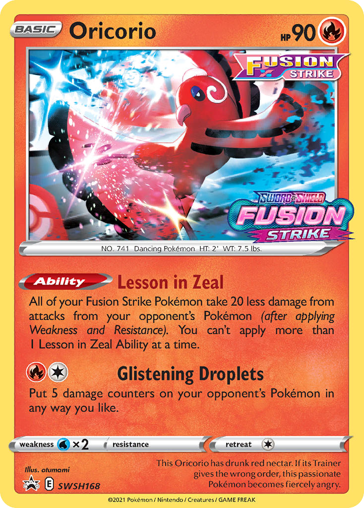 Oricorio – SWSH Black Star Promos SWSH168 Pokémon card