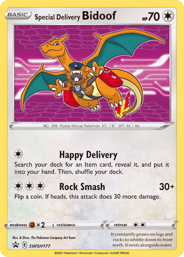 Special Delivery Bidoof - SWSH Black Star Promos SWSH177