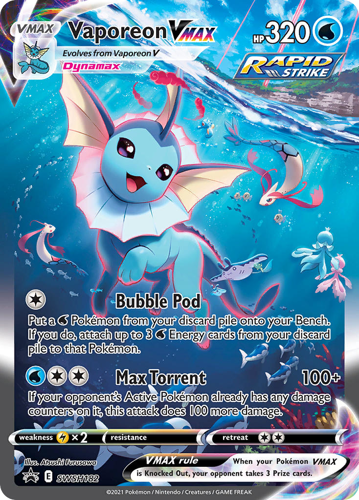 Vaporeon VMAX – SWSH Black Star Promos SWSH182 Pokémon card