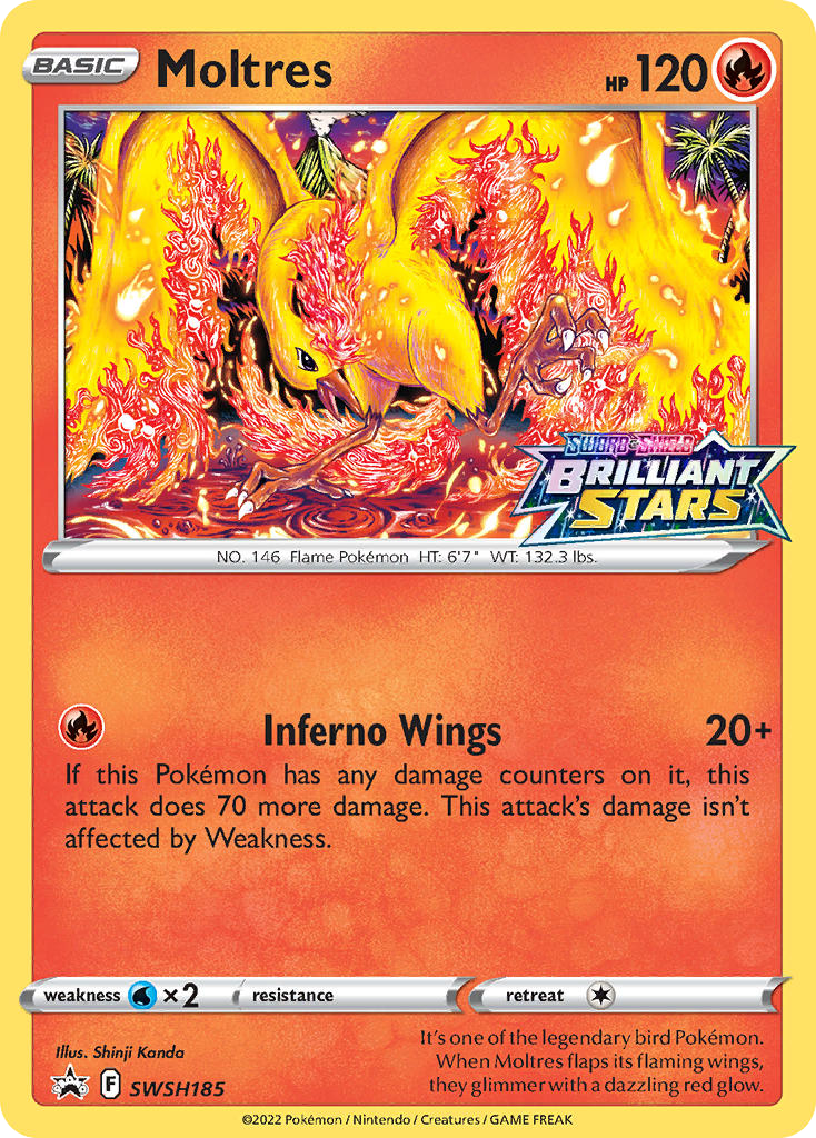Moltres – SWSH Black Star Promos SWSH185 Pokémon card