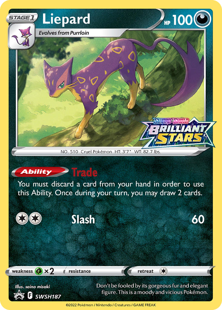 Liepard – SWSH Black Star Promos SWSH187 Pokémon card