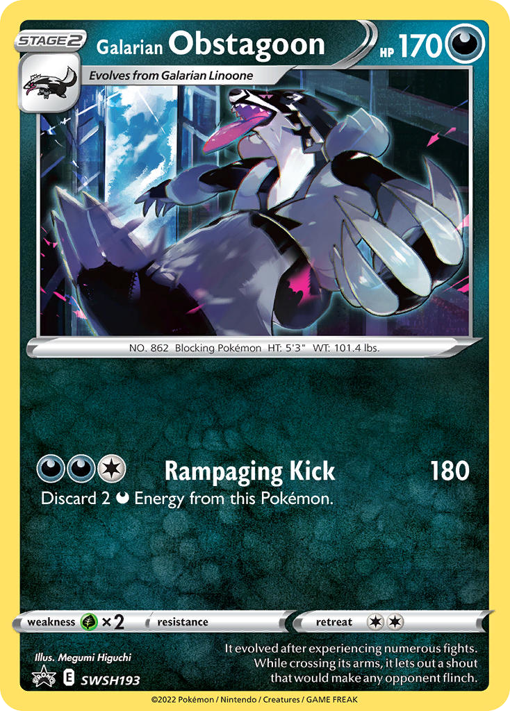 Galarian Obstagoon – SWSH Black Star Promos SWSH193 Pokémon card