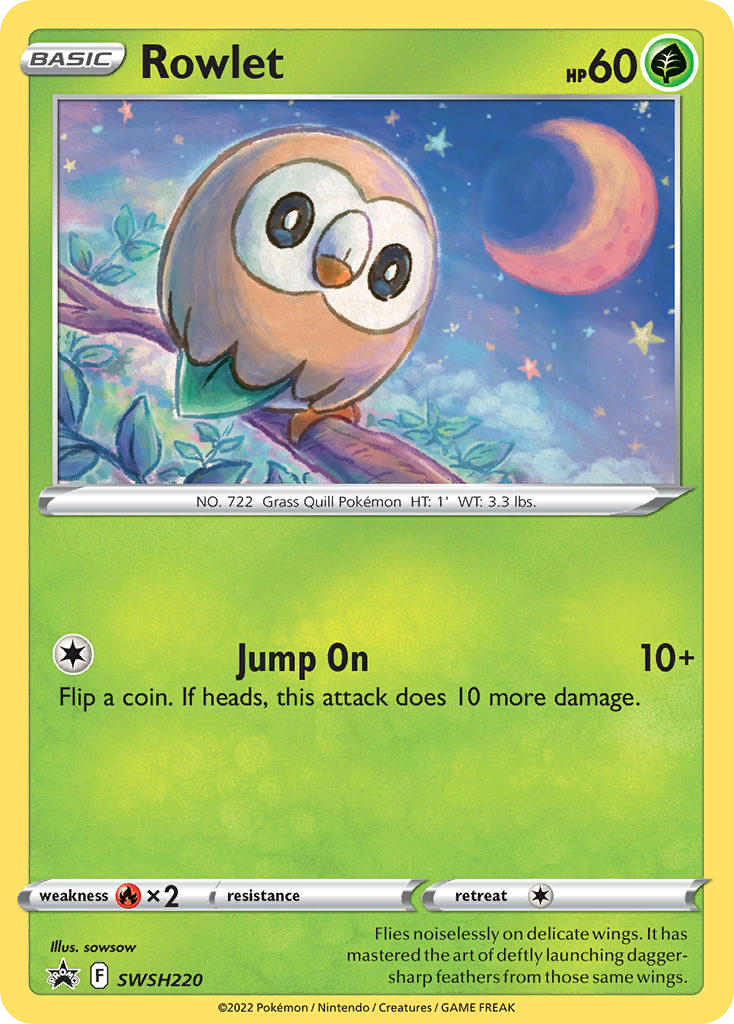 Rowlet – SWSH Black Star Promos SWSH220 Pokémon card