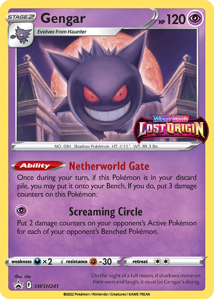 Gengar – SWSH Black Star Promos SWSH241 Pokémon card