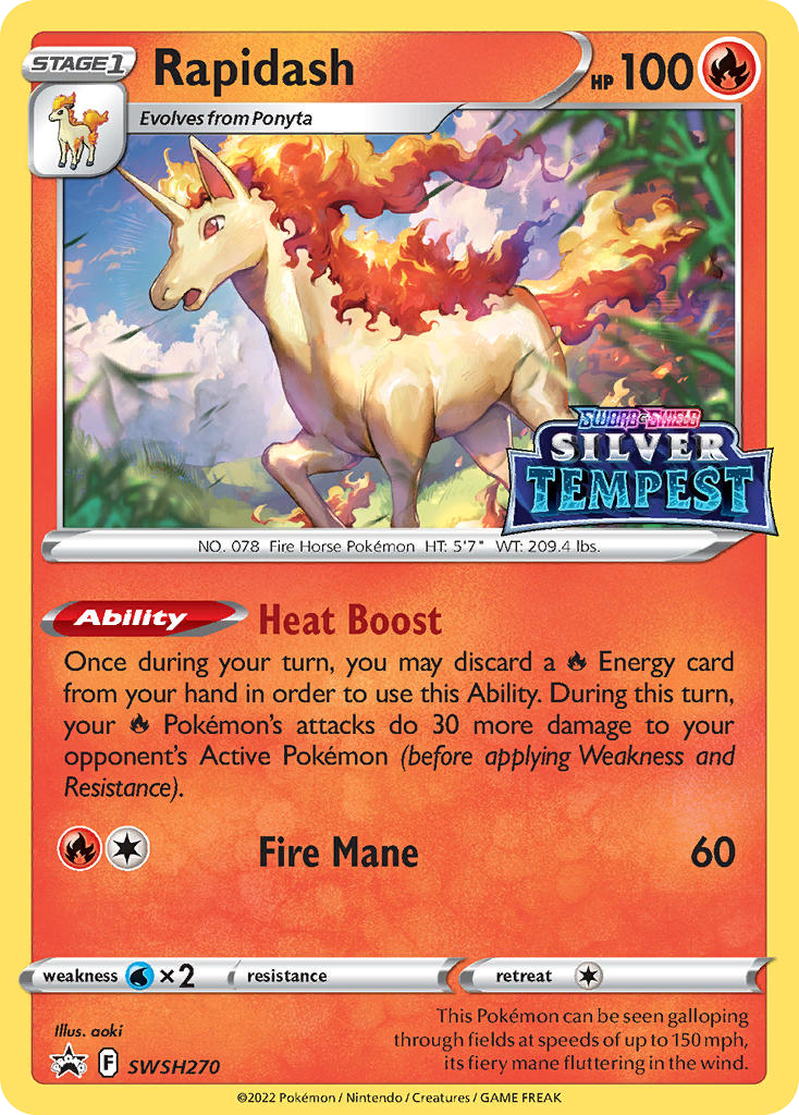 Rapidash – SWSH Black Star Promos SWSH270 Pokémon card