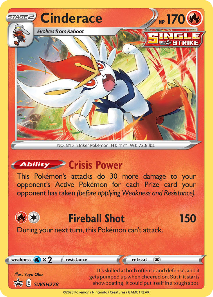Cinderace – SWSH Black Star Promos SWSH278 Pokémon card