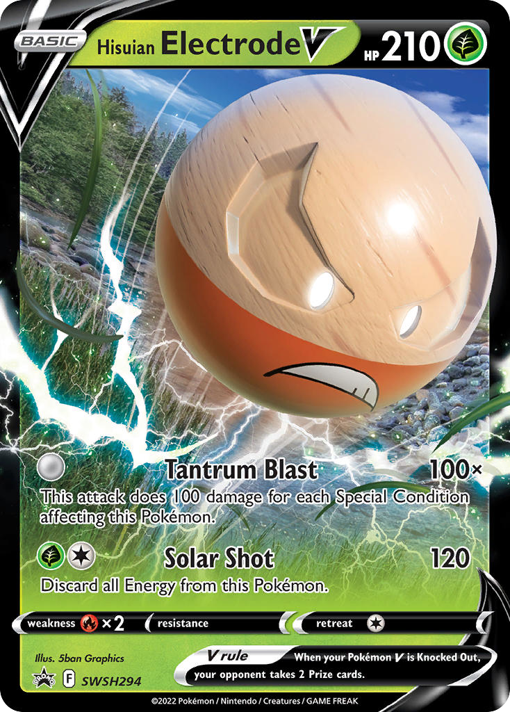 Hisuian Electrode V – SWSH Black Star Promos SWSH294 Pokémon card