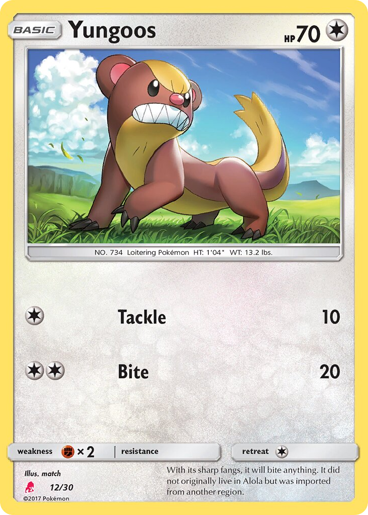 Yungoos – SM Trainer Kit Lycanroc 12/30 Pokémon card