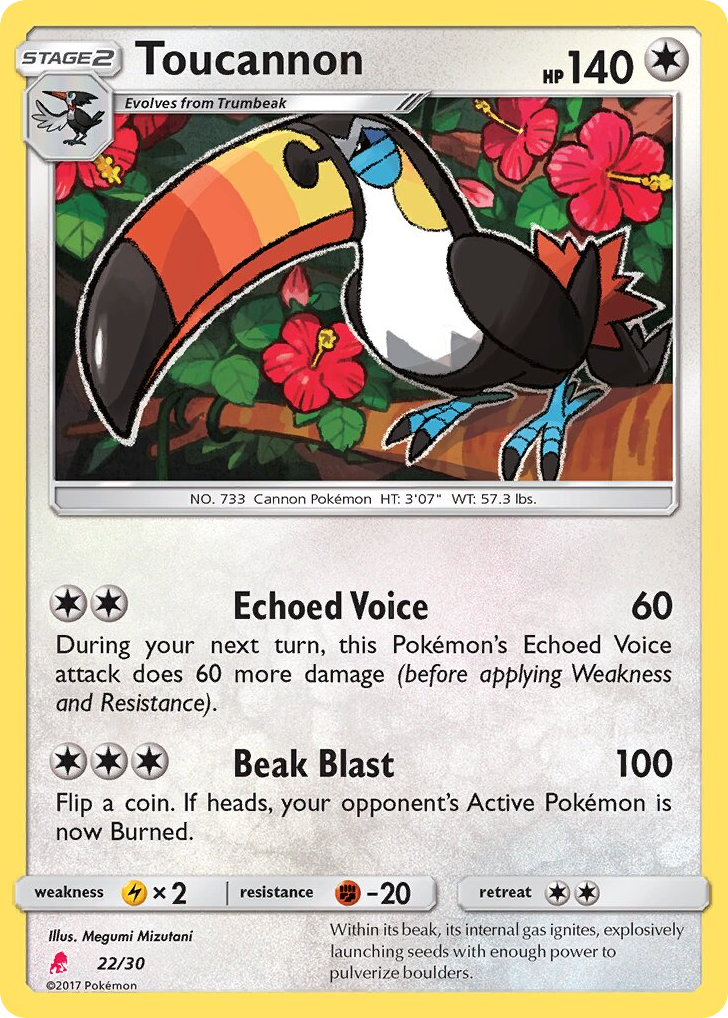 Toucannon – SM Trainer Kit Lycanroc 22/30 Pokémon card