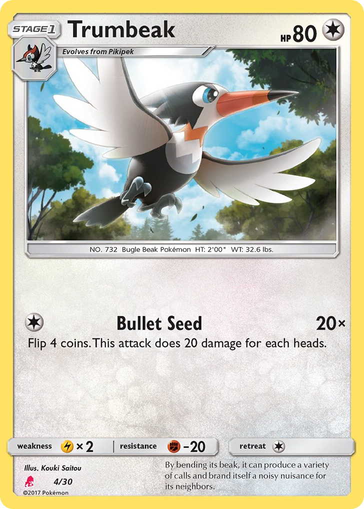Trumbeak – SM Trainer Kit Lycanroc 4/30 Pokémon card