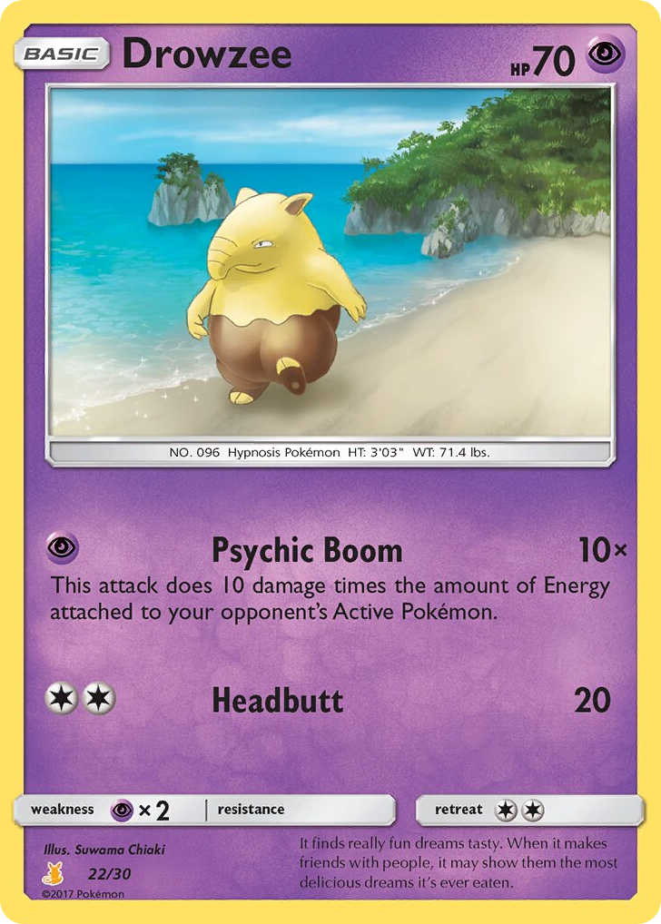 Drowzee – SM Trainer Kit Alolan Raichu 22/30 Pokémon card