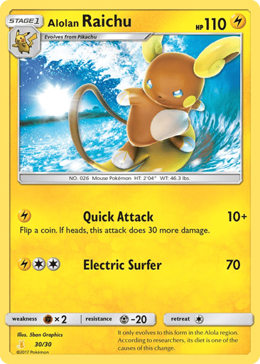 Alolan Raichu - SM Trainer Kit Alolan Raichu 30