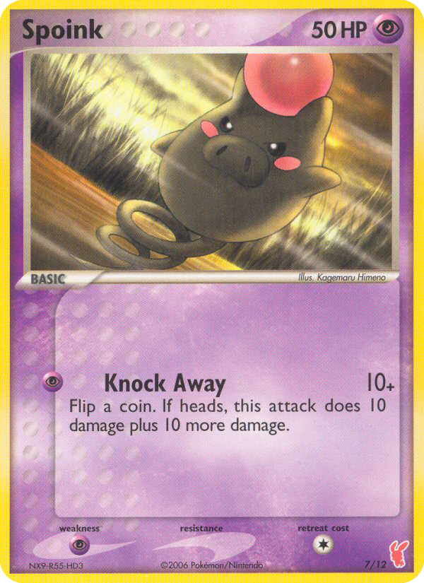Spoink – EX Trainer Kit 2 Plusle 7/12 Pokémon card