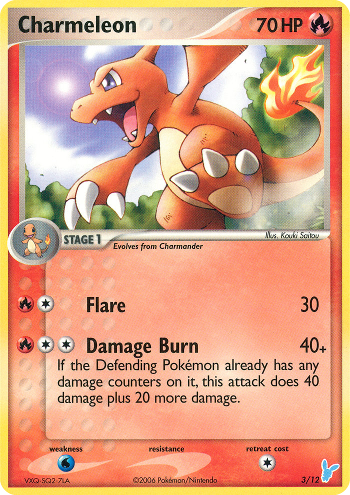 Charmeleon – EX Trainer Kit 2 Minun 3/12 Pokémon card