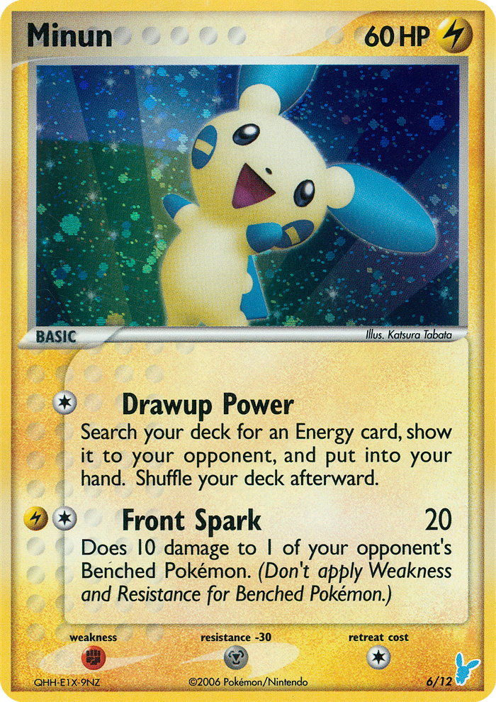 Minun – EX Trainer Kit 2 Minun 6/12 Pokémon card