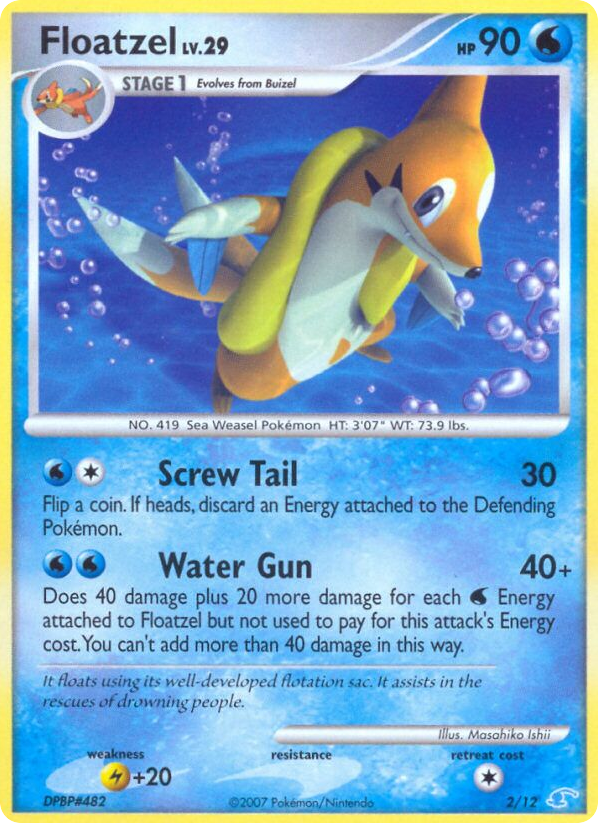 Floatzel – DP Trainer Kit Manaphy 2/12 Pokémon card