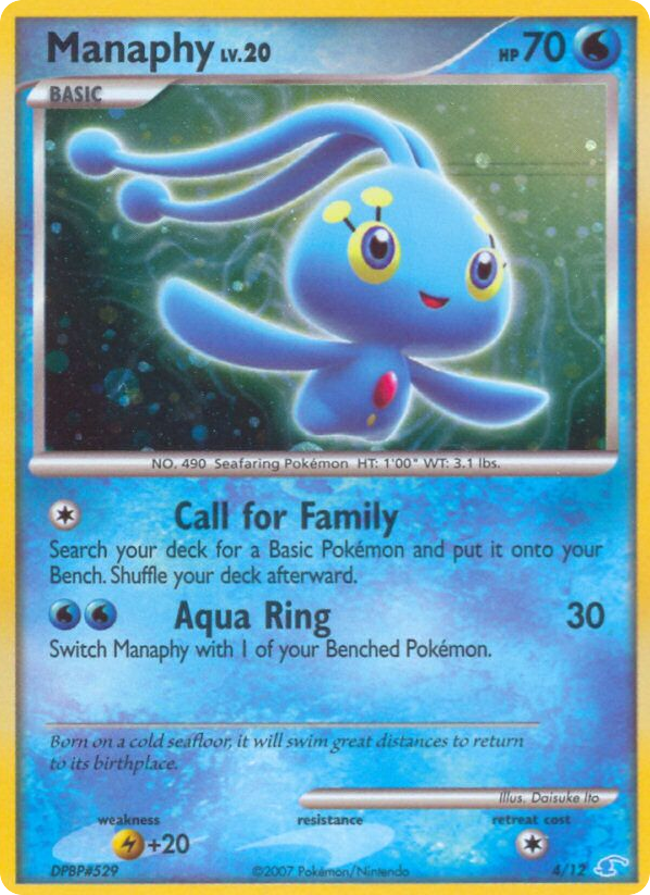 Manaphy – DP Trainer Kit Manaphy 4/12 Pokémon card
