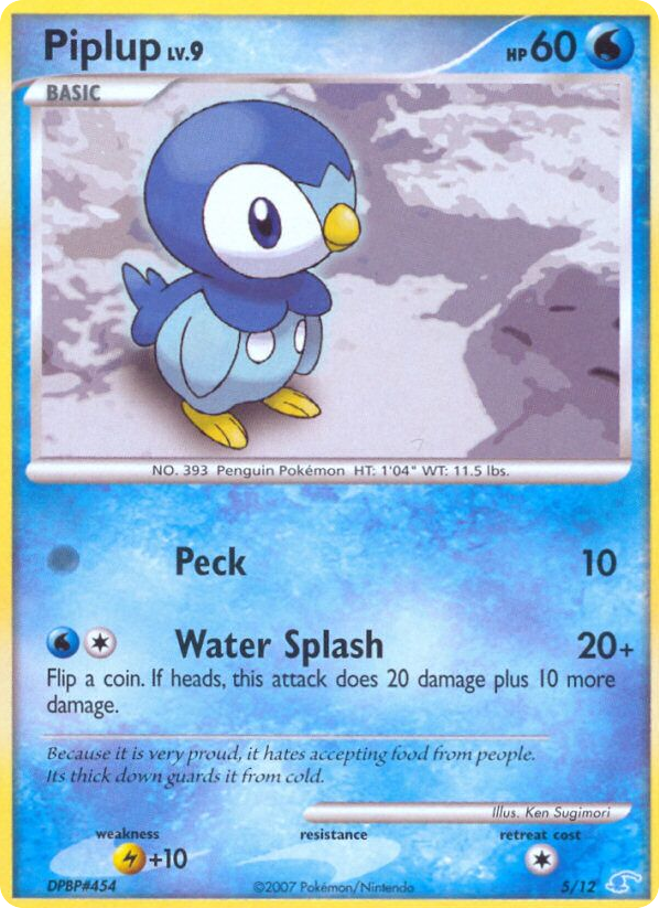 Piplup – DP Trainer Kit Manaphy 5/12 Pokémon card