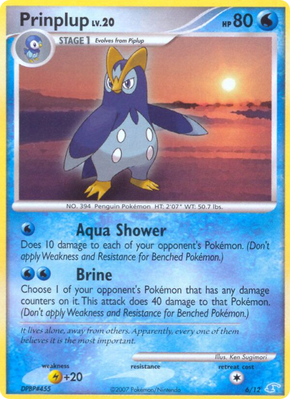 Prinplup – DP Trainer Kit Manaphy 6/12 Pokémon card
