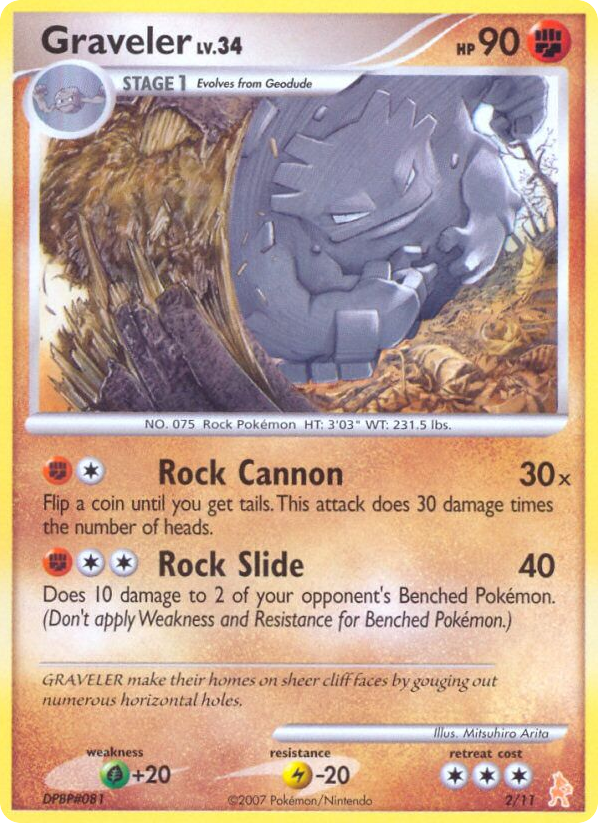 Graveler – DP Trainer Kit Lucario 2/11 Pokémon card