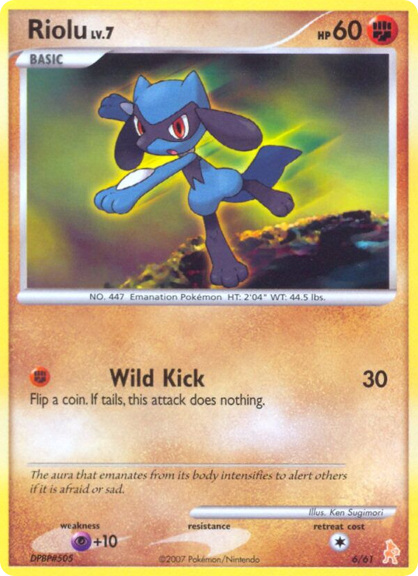 Riolu – DP Trainer Kit Lucario 6/11 Pokémon card