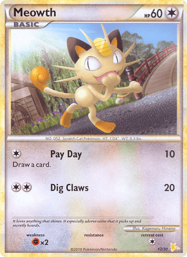 Meowth - HGSS Trainer Kit Raichu 12