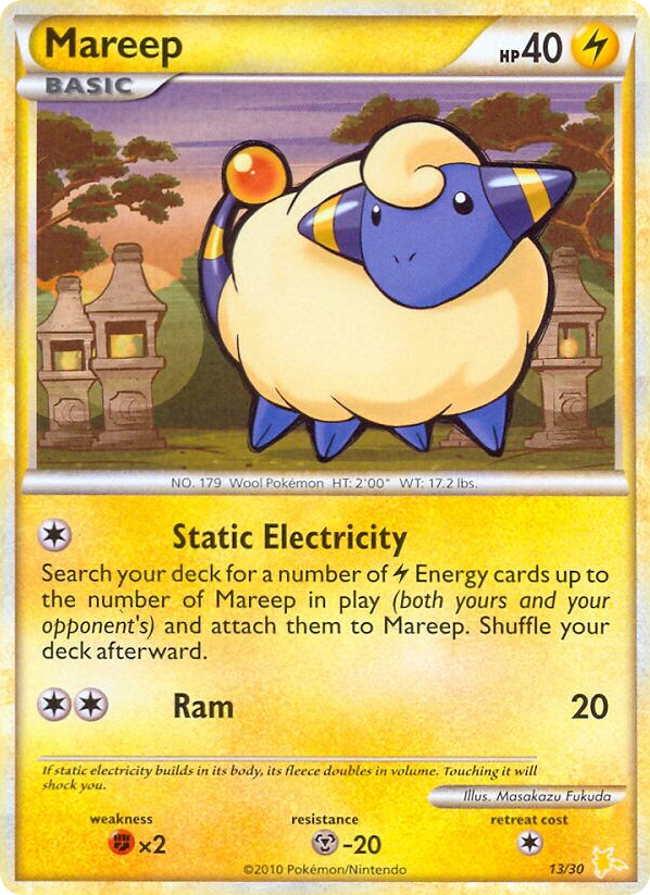 Mareep – HGSS Trainer Kit Raichu 13/30 Pokémon card