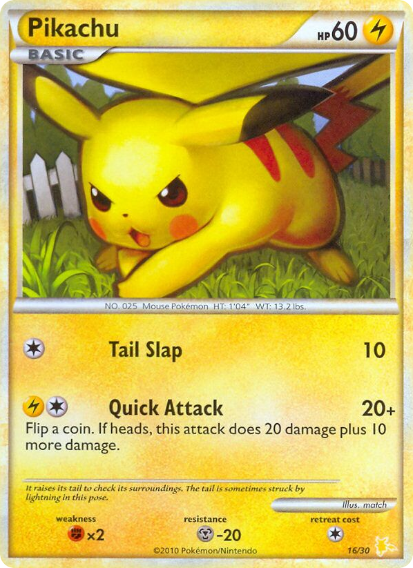 Pikachu – HGSS Trainer Kit Raichu 16/30 Pokémon card