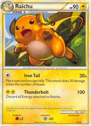 Raichu - HGSS Trainer Kit Raichu 19