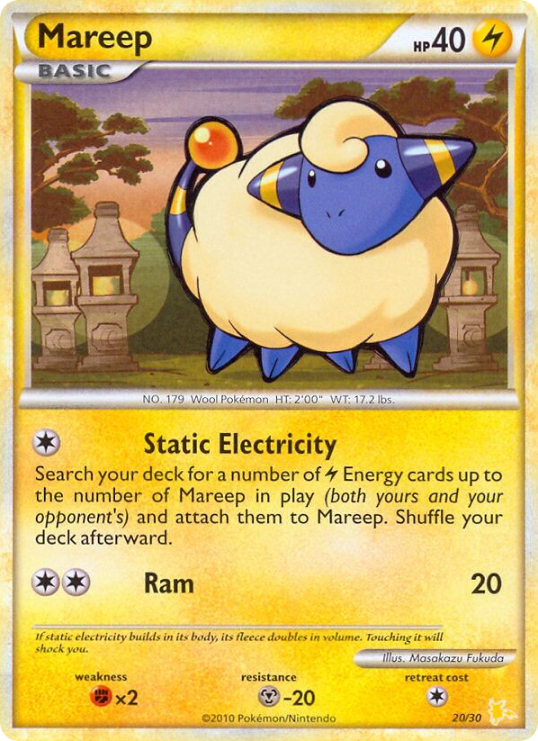 Mareep – HGSS Trainer Kit Raichu 20/30 Pokémon card