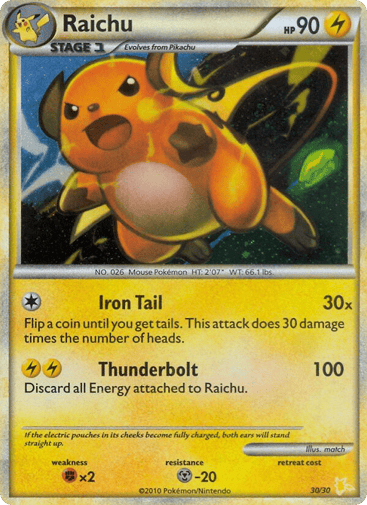 Raichu - HGSS Trainer Kit Raichu 30