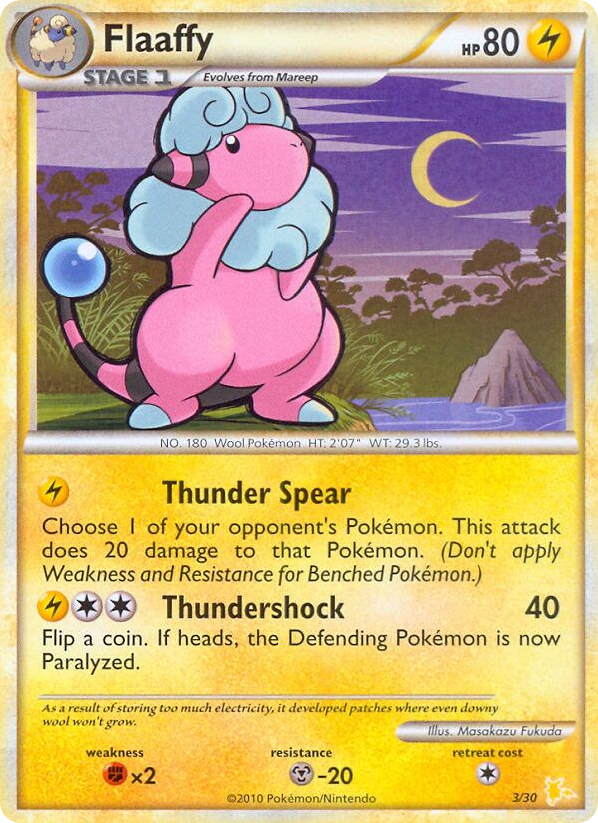 Flaaffy – HGSS Trainer Kit Raichu 3/30 Pokémon card