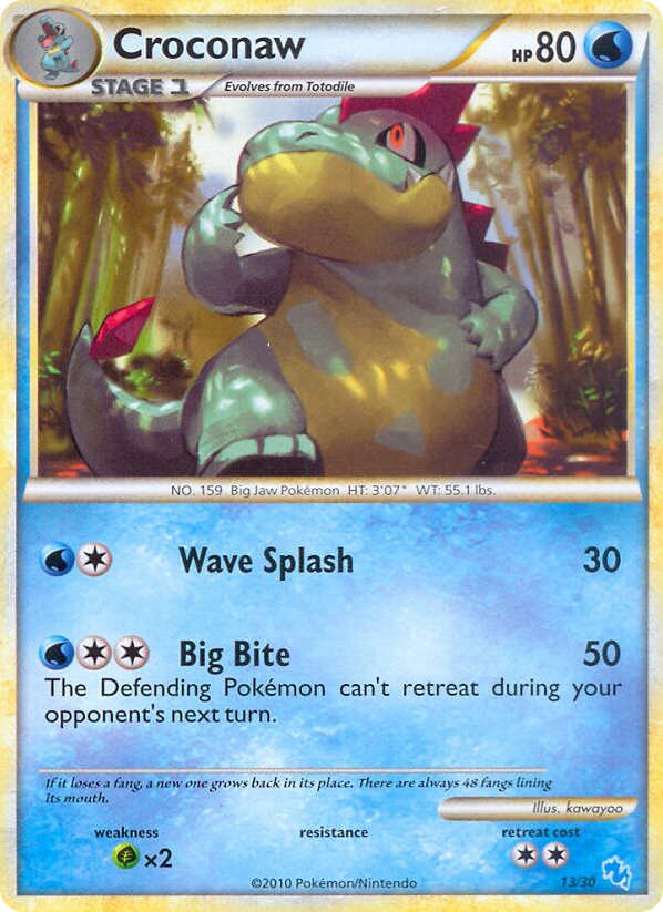 Croconaw – HGSS Trainer Kit Gyarados 13/30 Pokémon card