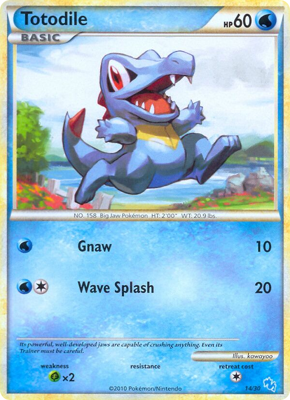 Totodile – HGSS Trainer Kit Gyarados 14/30 Pokémon card