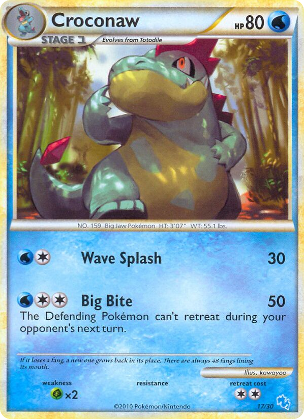Croconaw – HGSS Trainer Kit Gyarados 17/30 Pokémon card