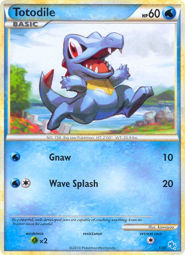 Totodile – HGSS Trainer Kit Gyarados 1/30 Pokémon card
