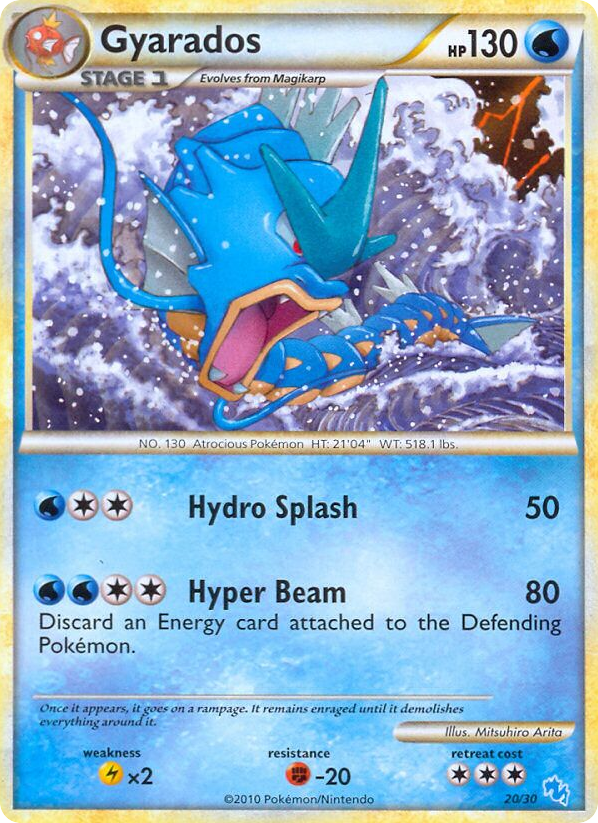 Gyarados – HGSS Trainer Kit Gyarados 20/30 Pokémon card