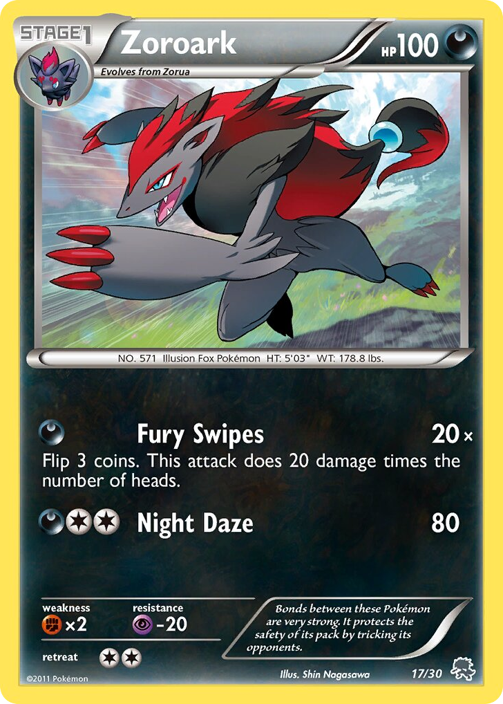 Zoroark – BW Trainer Kit Zoroark 17/30 Pokémon card