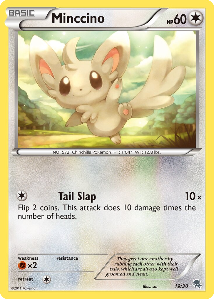 Minccino – BW Trainer Kit Zoroark 19/30 Pokémon card