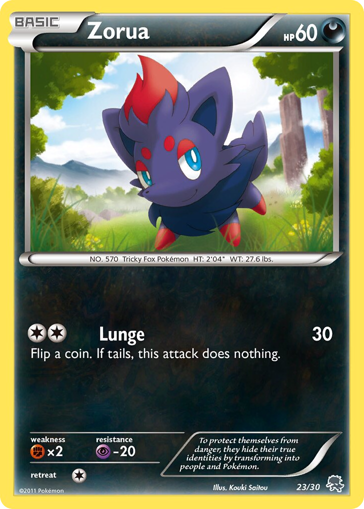 Zorua – BW Trainer Kit Zoroark 23/30 Pokémon card