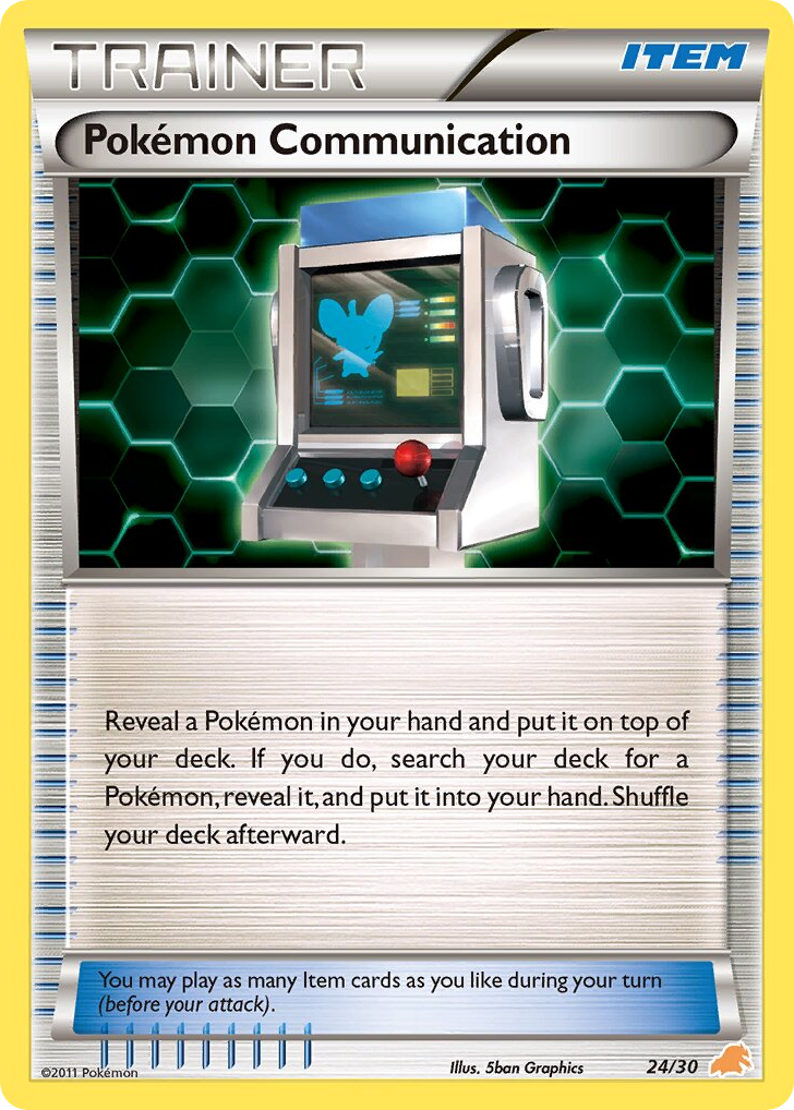Pokémon Communication – BW Trainer Kit Excadrill 24/30 Pokémon card
